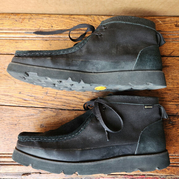 Clarks Originals Suede Shoes Wallabee Gore-Tex Black SZ 10.5 M EUC 261614347095 main image 6